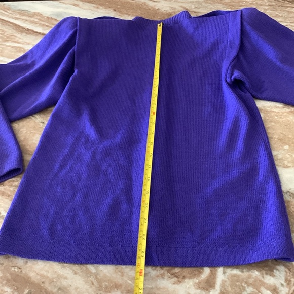 Vintage St. John 3 piece set sz S/6 purple knit - Jacket, Pants, Skirt 1980’s - Picture 8 of 17